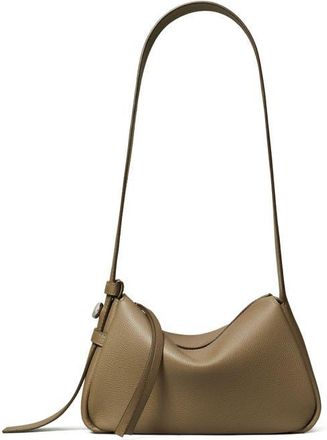 Tory Burch Small Romy Leather Shoulder Bag in Wild Mushroom at Nordstrom