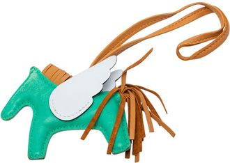 Herm&egrave;s Pre-owned Hermes Milo Lambskin and Swift Grigri Rodeo Pegase Bag Charm PM Unisex JXPJ7F8DHCX1Z50W