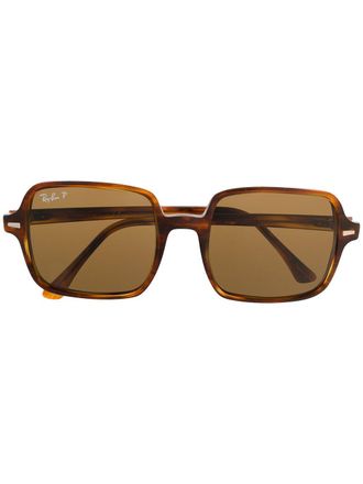 Ray-Ban square frame sunglasses - unisex - Acetate - 53 - Brown