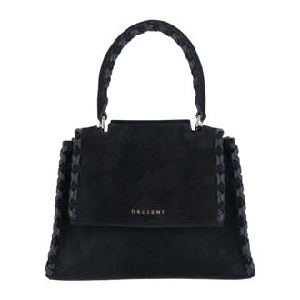 Orciani Sveva Soft Small - Dames - Handtassen - Blauw - ONE Size - Leer - Tassen