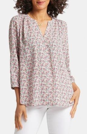 NYDJ Pintuck Blouse in Woodland Blooms at Nordstrom Rack, Size X-Small