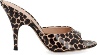 Gianvito Rossi Pumps met dierenprint - Dames - Muiltjes - Bruin - 39 1/2 EU - Leer - Schoenen