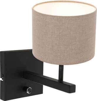 Steinhauer Steinhauer - Aplique De Pared - Stang - Negro - Lino Metal