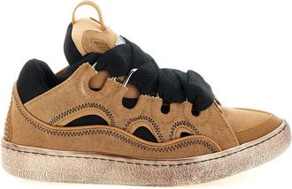 Lanvin Brown Lace Up Sneakers