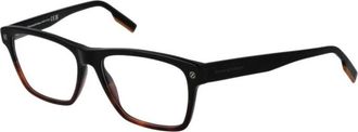 Ermenegildo Zegna Klassieke Rechthoekige Bril - Heren - Brillen - Zwart - ONE Size - Accessoires