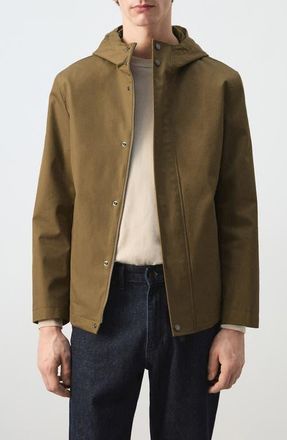 Mango Water Repellent Parka in Ochre at Nordstrom, Size Xx-Large