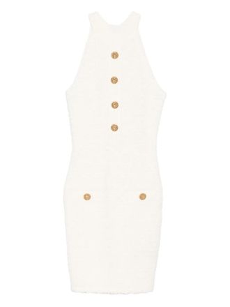 Balmain Abito corto con bottoni - Bianco