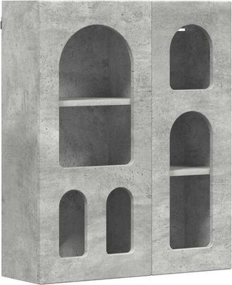 vidaXL Mueble Colgante Con Estante Gris Concreto 59 X 20 X 71.5 Cm Vidaxl