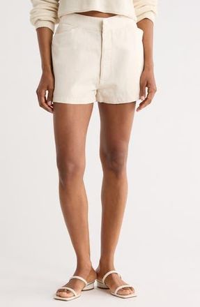 R13 Lace Back Sailor Shorts in Natural Slubby Twill White at Nordstrom Rack, Size 30