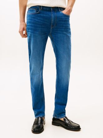 Tommy Hilfiger Slim-fit-Jeans TOMMY HILFIGER BLEECKER Slim Fit, Herren, Gr. 33, L&auml;nge 32, camino indigo, Denim/Jeans, Obermaterial: 79% Baumwolle, 15% Lyocell, 4% El