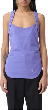 The Attico Tops, Dames, Paars, M, Katoen, Racerback Tanktop