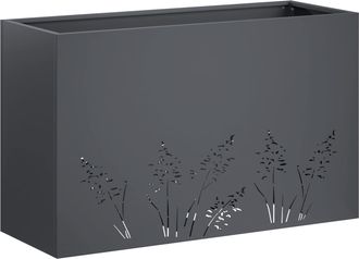 vidaXL Macetero De Jard&iacute;n Gris Antracita 80 X 20 X 49 Cm Vidaxl