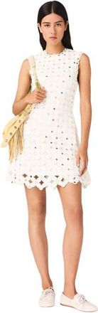 Maje Mirrored crochet dress in White at Nordstrom, Size 34 Eu