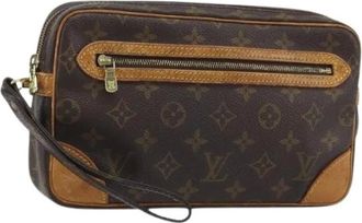 Louis Vuitton Pre-owned Clutches, female, Brown, Size: ONE SIZE Pre-owned Monogram Canvas Clutch