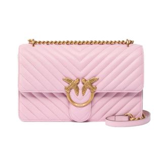 Pinko Shoulder Bags, female, Pink, Size: ONE SIZE Love Bag One Chevron