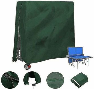 OEM Funda Para Mesa De Ping Pong Para Exteriores, Impermeable Y A Prueba De Polvo, 165 X 70 X 185 Cm, Color Verde