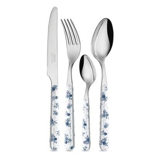 Neva Juego 24 cubiertos acero inoxidable con mango efecto porcelana