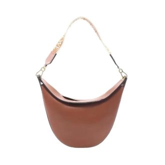 Loewe Pre-owned Luna Leather Shoulder Bag - Dames - Pre-owned - Bruin - Maat: ONE Size Leer
