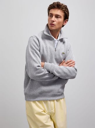 Lacoste Mens Zippered mock-neck sweatshirt