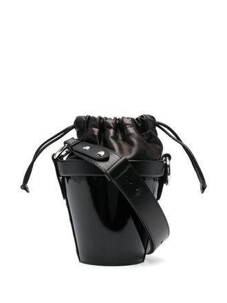 Maison Margiela Fire kleine leren bucket-tas - Zwart