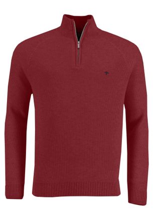 Fynch-Hatton Mens Structure 1/2 Zip Jumper - 1213-611 306 - Winter Red (as8, Alpha, s, 3X_l, Regular, Regular, S, Winter Red)