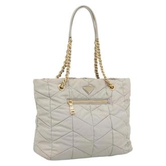 Prada Pre-owned Bolso Tote de Nylon - Pre-owned - Mujer - Beige - ONE SIZE