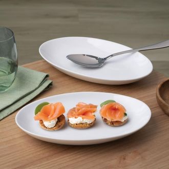Medard De Noblat Lote de 2 cuencos porcelana blanco