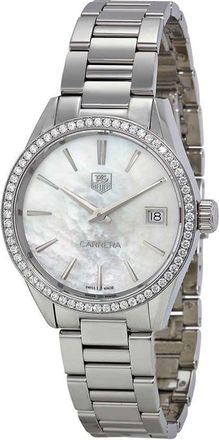 Tag Heuer Carrera Mother of Pearl Dial Diamond Ladies Watch WAR1315.BA0778