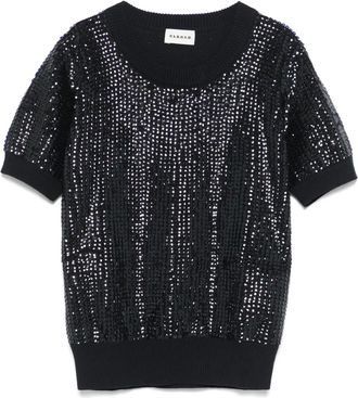P.A.R.O.S.H. T-shirt con paillettes - Blu