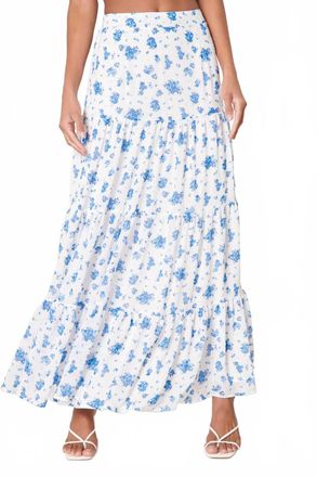 Sugarlips Brandi Maxi Skirt In Blue/white