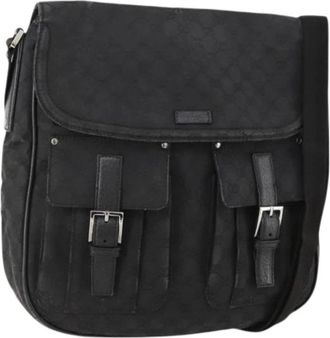 Gucci Pre-owned Vintage GG Canvas Schoudertas - Dames - Vintage Schoudertas - Zwart - ONE Size - Leer - Vintage