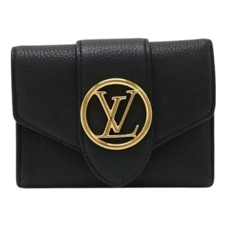 Louis Vuitton Pre-owned Wallets, female, Black, Size: ONE SIZE Pre-owned Portefeuille LV Pont Neuf Compact Wallet