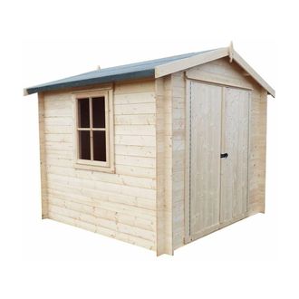 Shires Bradley 19 mm Log Cabin 9 x 9 Feet in Natural