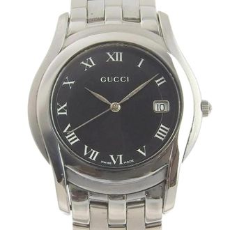 Gucci Pre-owned 5500M Roestvrijstalen Horloge - Heren - Vintage Horloges - Zwart - ONE Size - Vintage