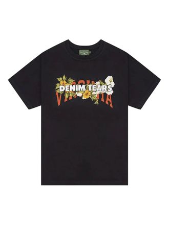 Denim Tears Virginia 1619 floral T-shirt - Nero