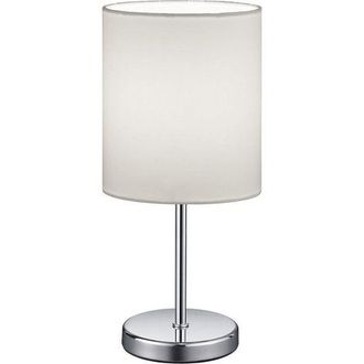 OEM L&aacute;mpara De Mesa, Pantalla De Tela, Casquillo E14, 40 W, Blanca, 13 X 13 X 28,5 Cm
