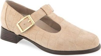 Munro Carmen Leather Pump in Tan Croco Suede at Nordstrom, Size 10.5