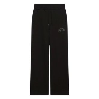 GCDS Pantalones de ch&aacute;ndal con logo - Trousers - Mujer - Negro - XS