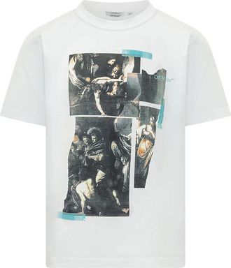 Off-white Tops, Heren, Wit, M, Katoen, Tape Mercy SS Tee
