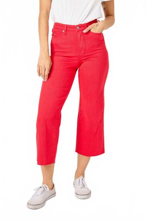 Judy Blue High Waist Cropped Jeans In Red