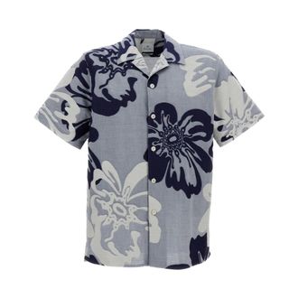 Paul Smith Short Sleeve Shirts, male, Blue, Size: L Short Sleeve Casual Fit Shirt