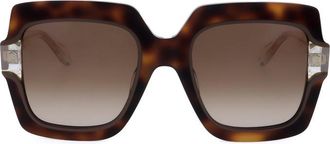 Just Cavalli Ladies Brown Square Sunglasses SJC023K-1