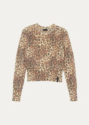 Marc Jacobs Leopard-Print Cotton Sweater