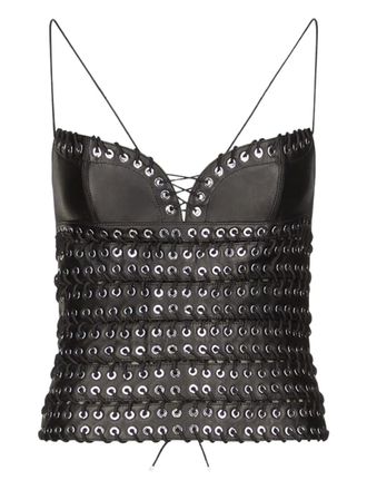 Ludovic de Saint Sernin Lee leren top - Zwart