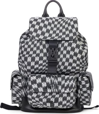 Amiri Black Wavy Houndstooth Rucksack