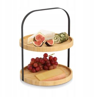 ZELLER Mavaro Bandeja De Bamb&uacute; Marr&oacute;n 33 Cm De Altura