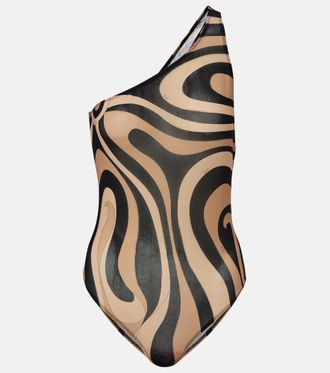 Pucci Marmo one-shoulder bodysuit