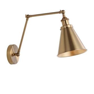 Jonathan Y Designs Rover Adjustable Arm Metal LED Wall Sconce in Brass Gold at Nordstrom