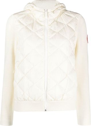 Canada Goose quilted knit jacket - women - Polyamide/Polyamide/Wool/Goose Down - S - White
