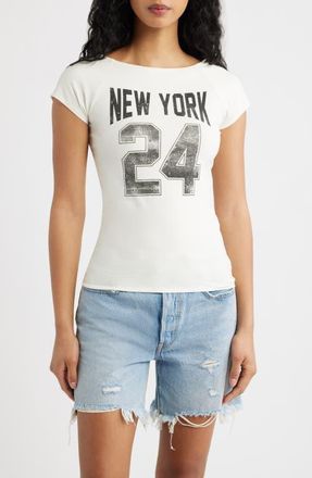 Vinyl Icons New York 24 Cotton Blend T-Shirt in Marshmallow at Nordstrom, Size X-Small